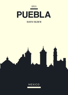 Puebla Mexico Skyline