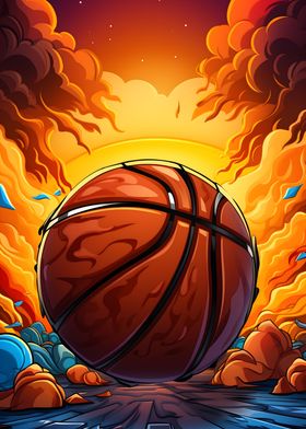 Basketball colorful