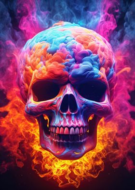 Cosmic Nebula Skull