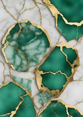 Abstract Jade Kintsugi