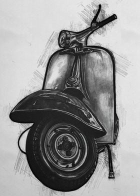 antique vespa