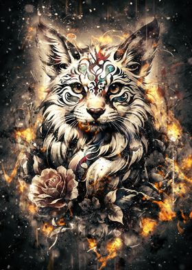 Noble cat painting