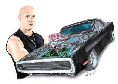 Dominic Toretto drawing
