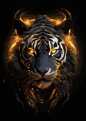 Tiger Black and Gold
