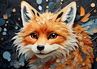 A fox in paint