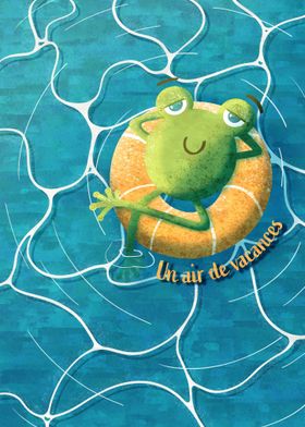 Une grenouille en vacances