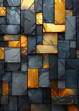 Abstract Gold Grid