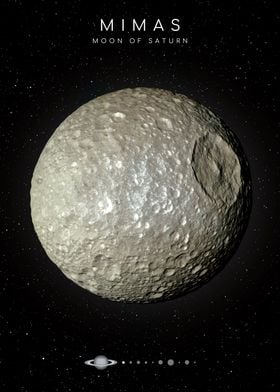 Mimas Moon of Saturn