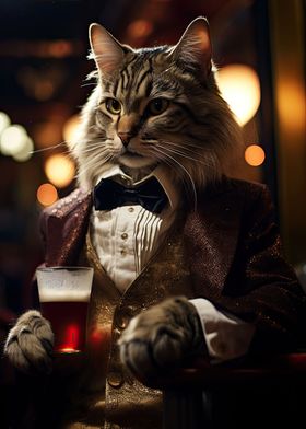 Dapper Beer Cat