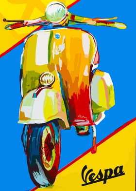 Yellow Vespa Classic