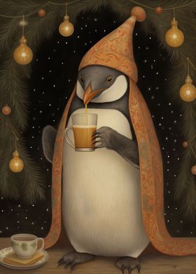 Penguin Drink Beer Xmas