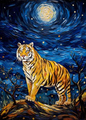 The Starry Night Tiger