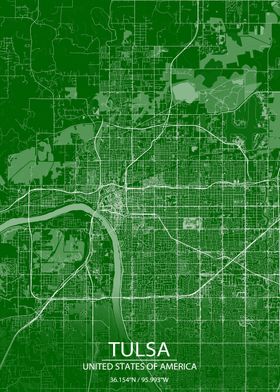 Tulsa Oklahoma Green Map