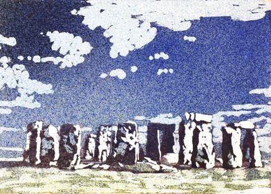 Stonehenge ruins UK art