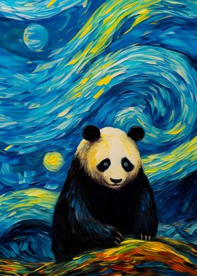 The Starry Night Panda