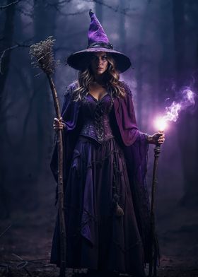 Purple Magic Witchs