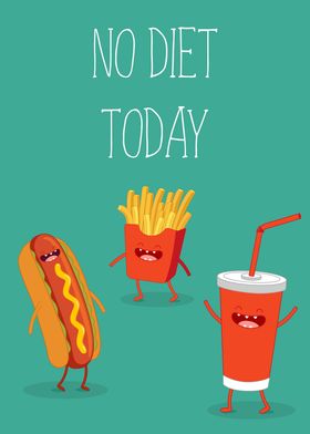 No Diet Today Hot Dog Cola