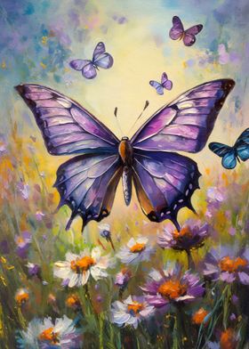 Purple Butterfly on a Fiel