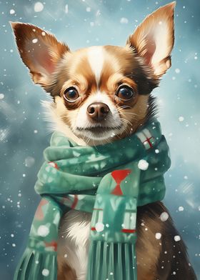 Chihuahua smiling Xmas