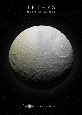 Tethys Moon of Saturn
