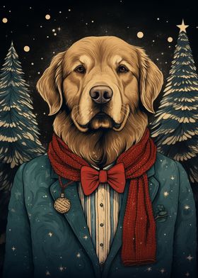 Golden Dog Christmas