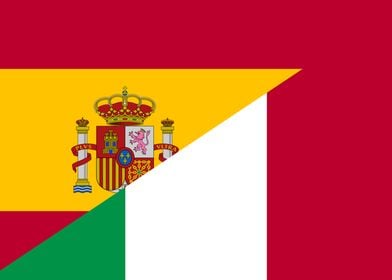 Spain Italy Flag