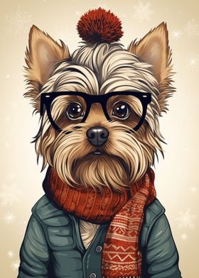 Yorkie Puppy Painting