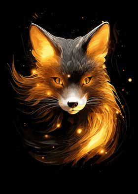 Fox in Black and Gold