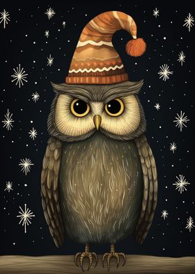 Vintage Owl Xmas