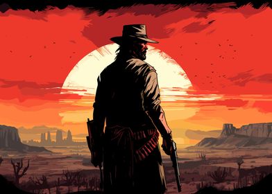 Red Cowboy In The Desert