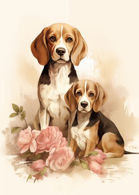 Beagle Dog Lover Painting