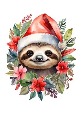 Festive Sloth Serenity