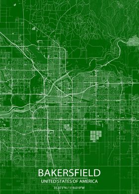 Bakersfield USA Green Map