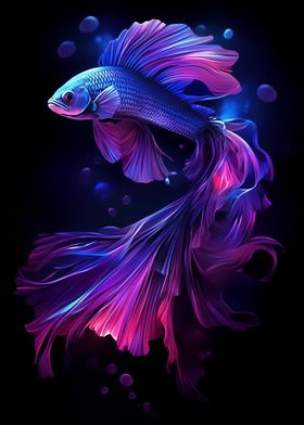 Blue and Pink Betta