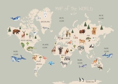 Animal World Map