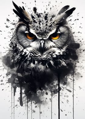 Owl Black And White