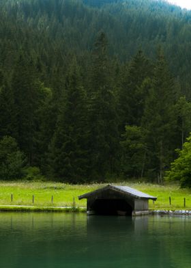 Boathouse on the lake