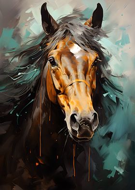 Brown Horse Painting