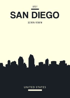San Diego USA Skyline