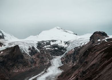 Glaciar on the mountain