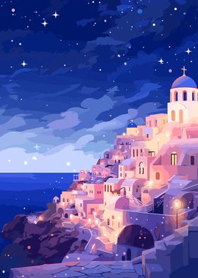 Greek Scenery Art Travel