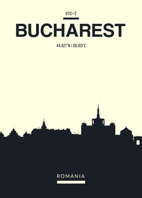 Bucharest Romania Skyline