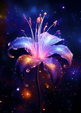 Galaxy Lily Flower Cosmic