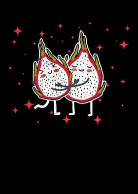 Cute Dragon Fruit Couple