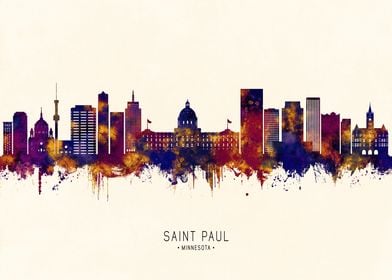 Saint Paul USA Skyline