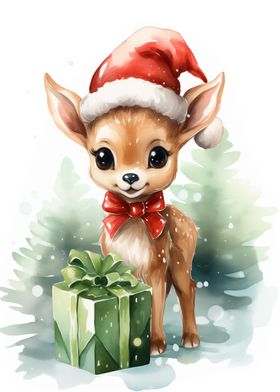 Jolly Happy Deer Christmas