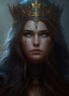 Crowned Queen Portrait