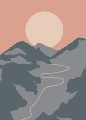 mountain minimalist poster