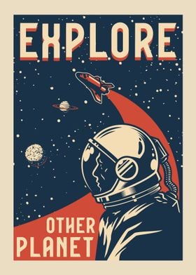 Explore Other Planet Retro