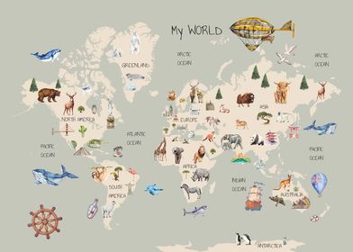 World Animal Map 